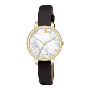 Virtue Montre-bracelet à <span class=keywords><strong>quartz</strong></span> pour femme Nouveau design Cadran en marbre Montre de luxe en cuir <span class=keywords><strong>blanc</strong></span> Vente en gros de <span class=keywords><strong>quartz</strong></span> de mode style marbre - Product Image 3
