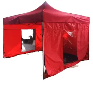 خيمة حفلات وزفاف خارجية متينة 10 بوصة × 10 بوصة مع 4 جدران جانبية للاستخدام ككشكشة ومظلة
