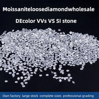 1-10ct rond brillant coupe DEFGH couleur VVS clarté lâche Moissanite synthétique artificielle GRA diamants en gros