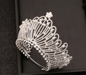 <span class=keywords><strong>Couronne</strong></span> de perles en cristal pour bébé fille, scintillante, bandeau pour nouveau-né, diadème mince, nouvelle collection - Product Image 3