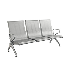 Silla de Espera Jianyi de 3 Plazas, de Aleación de Aluminio, con Reposabrazos, Banco para Aeropuerto, Color Plateado, GSY503 - Product Image 3
