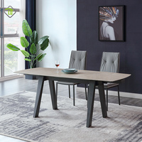 Table et chaises de salle à manger de luxe modernes pour la maison, vente en gros d'usine, table de salle à manger en ardoise 8 places, table de salle à manger en ardoise
