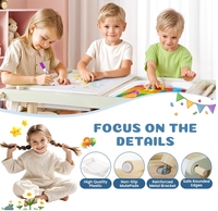 Bureau de jeu extérieur de plateau d'eau de bébé éducatif sensoriel en bois avec l'ensemble de jouet de plage de stockage pour des enfants tout-petits