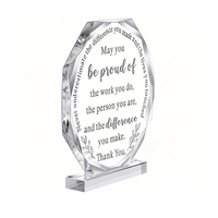 Trophée octogonal en acrylique personnalisé pour la reconnaissance des employés, idéal pour les événements d'entreprise et la reconnaissance des bénévoles