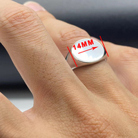 Bague signet ovale classique brillante en argent sterling 925, simple et minimaliste, avec logo personnalisé, cadeau de bijoux