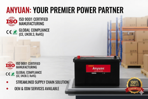 Nouvelle <span class=keywords><strong>batterie</strong></span> <span class=keywords><strong>de</strong></span> camion sans entretien Anyuan 12V 100Ah 720CCA modèle N105 pour véhicules utilitaires diesel - Product Image 6
