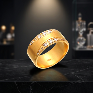 Fashion Women's 18K Gold Plated Sterling Silver Gemstone <b>Ring</b> for <b>Wedding</b> & Party Occasions - Product Image 3