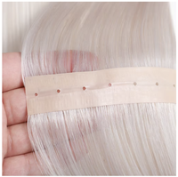 Extensions de cheveux invisibles en PU, 100 % cheveux humains, double trame, double trou, style russe