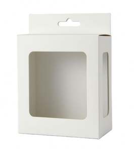 Boîte d'emballage en carton blanc avec fentes pour chargeur USB de téléphone portable, logo personnalisé, finition mate haut de gamme, résistante aux chocs, avec trous de suspension - Product Image 5