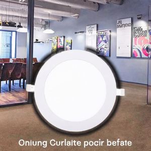 โคมไฟ LED แผงทรงกลมบางคุณภาพสูง ดีไซน์ทันสมัย ติดตั้งแบบฝัง ตัวเรือนอะลูมิเนียม IP44 สำหรับบ้านและสำนักงาน - Product Image 3