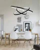 Nordic Postmodern Minimalist Living Room Lamp Front Desk Led Ring Restaurant Light Art Chandelier
