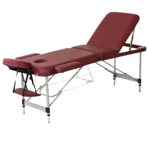 Modern <b>Stainless</b> <b>Steel</b> Foldable Spa Facial Massage <b>Table</b> Built-In Headrest High-Density Sponge-Adjustable Features for Bathroom - Product Image 1