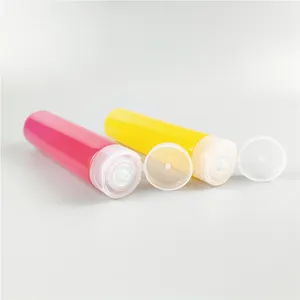 Hete Verkoop Lipgloss Verpakking 100Ml 150Ml Doorzichtige Plastic Gezichtsschuim Zachte Tubes Met Flipdop