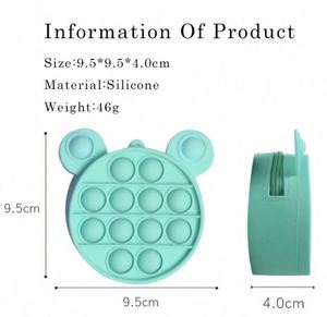 Juguete Educativo de Silicona y Plástico PU con Burbujas Pop Push, Diseño Simple y Colorido, Regalo Personalizado, Brillo Nocturno, Tie Dye - Product Image 2