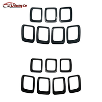 7 pièces ABS voiture accessoires anneaux couvre voiture calandre insérer gril couverture garniture pour Jeep boussole 2017 2018 2019 2020
