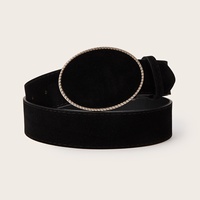 Ceinture en PU personnalisée pour femme, texture daim vintage, boucle ovale, accessoire de taille pour le quotidien