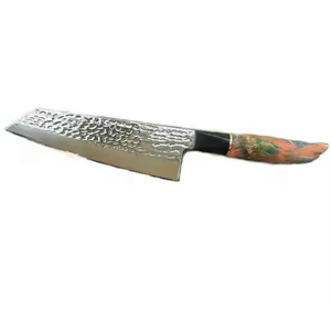 <span class=keywords><strong>Couteau</strong></span> de chef de cuisine en acier <span class=keywords><strong>Damas</strong></span> VG10 de 8 pouces avec manche en résine à couche dorée - Product Image 1