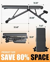 Banc de musculation pliable et réglable OEM, équipement de musculation en métal à usage domestique pour l'entraînement