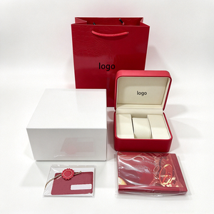 Estuche de Cuero Económico para un Solo Reloj, Juego Completo de Caja de Empaque para Reloj con Bolsa de Regalo, Tarjeta y Certificado, Caja con Logotipo Personalizado - Product Image 1