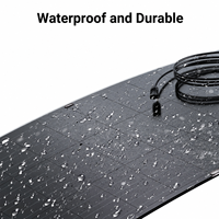 Panneau solaire monocristallin flexible 120W noir, module léger pour caravane, camping-car, marine, OEM