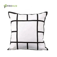 Housse de coussin à sublimation Prosub, design personnalisé, DIY, vierge, 4 panneaux, polyester, 16 pouces