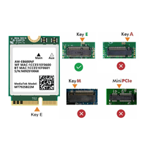 Tarjeta Lan inalámbrica M.2 5400Mbps Wi-Fi 7 MT7925 key E 2,4G 5G 6G BT5.3 Tarjeta de red Wifi Adaptador Dongle para Win 10/11 Laptop