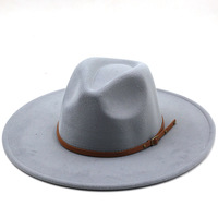 Chapeau Fedora en fausse laine de haute qualité, couleurs mélangées, brodé à la main, pour les activités de plein air, les affaires décontractées, la pêche