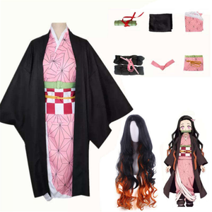 Oferta Especial: Kimonos Japoneses de Anime, Disfraz de <span class=keywords><strong>Cosplay</strong></span> de Kamado <span class=keywords><strong>Nezuko</strong></span>, Traje de <span class=keywords><strong>Cosplay</strong></span> de Demon Slayer - Product Image 1