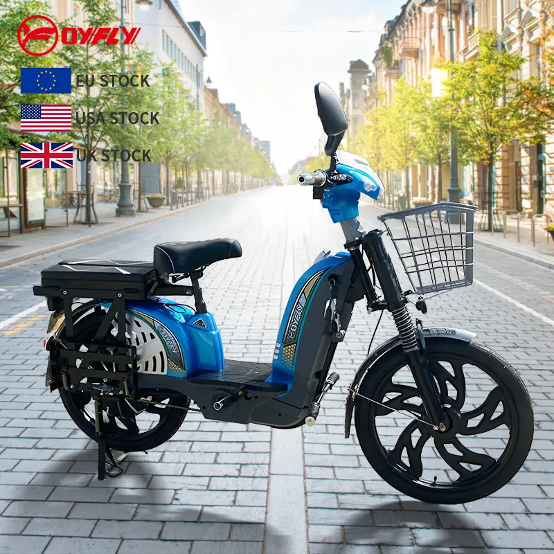 Bingkai Baja Besar Sepeda Listrik, Pedal Sepeda Kargo Listrik 60V 12Ah 350W