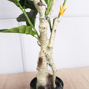 Árbol Artificial de Ficus Lyrata, Planta Decorativa Grande para Interiores, Alta Simulación, Plástico, Estilo Bonsái de una Sola Pieza - Product Image 2