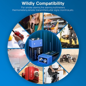 Hotsale <span class=keywords><strong>9V</strong></span> <span class=keywords><strong>batteria</strong></span> ricaricabile <span class=keywords><strong>batteria</strong></span> al litio <span class=keywords><strong>dimensioni</strong></span> 6 f22 ad alta capacità 850mAh 10 pz batterie e kit caricabatterie - Product Image 6