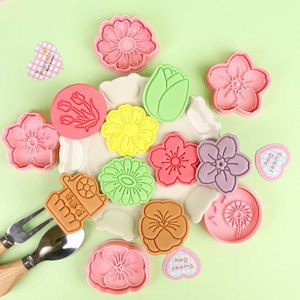 Moule à biscuits imprimé 3D en plastique écologique, série fleurs, motifs cerisier et <span class=keywords><strong>marguerite</strong></span>, pour pâte à modeler DIY - Product Image 5