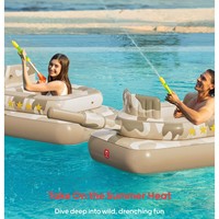 Bateau gonflable géant pour adultes et enfants, flotteur aquatique avec pistolet à eau, radeau flottant, jouet d'été OEM ODM
