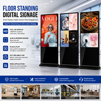 Affichage numérique LCD IPS 4K sur pied avec NFC et CMS intégré, kiosque publicitaire commercial 24h/24 et 7j/7 pour projets de vente au détail