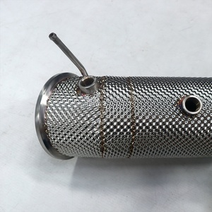 B58 G20 440i 2019 Plus Compatible 304 Stainless Steel Downpipe With OPF Tube Pearl Texture Heat Shield and Brushed Insulation - Product Image 4