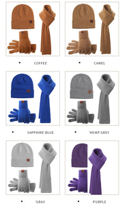 Logo personalizzato nuovo arrivo Set invernale in tre pezzi da <span class=keywords><strong>donna</strong></span> di alta qualità berretto in Cashmere invernale <span class=keywords><strong>sciarpa</strong></span> lunga lavorata a maglia <span class=keywords><strong>guanti</strong></span> intrecciati - Product Image 6