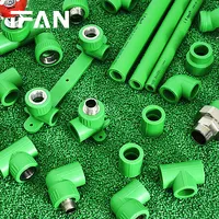 Ifan Hoge Kwaliteit Plastic Ppr Pijp Montage L20-110Mm Groene Ppr Fittingen Elleboog