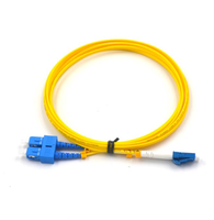 Cordon Fibre Optique LC SC Duplex Monomode OS2 9/125μm Jaune Patch Cord FTTH