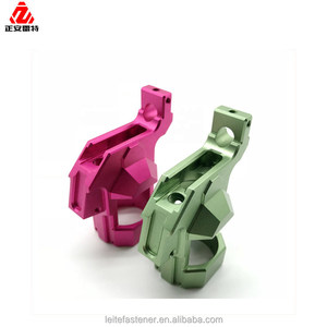 Support de montage en aluminium usiné CNC Leite, anodisé rose vert, pour usage industriel général - Product Image 1