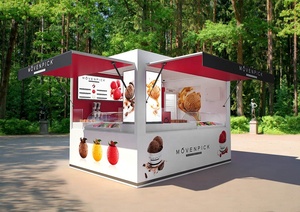 3*2 Fast-Food-Sandwich-Stand im Freien gebratenes Street Food-Schaufenster design - Product Image 4