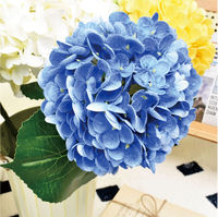 Plante artificielle de haute qualité au toucher réel, fausse fleur d'hortensia pour la décoration de Thanksgiving, de mariages, de maisons et d'hôtels (vente en gros)