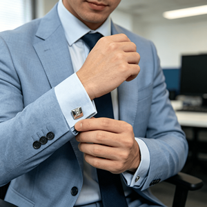 Boutons de manchette promotionnels de haute qualité, boutons de manchette classiques pour hommes, pour mariage, fiançailles et cadeau de fête - Product Image 3