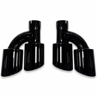 Embouts d'échappement quadruples en fibre de carbone pour voiture, silencieux à double sortie en acier inoxydable pour Audi A3 A4 A5 A6 A7 S3 S4 S5 S6 2008-2026