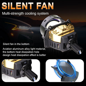 Faros Delanteros de Proyector Bi-LED E8 de 3 Pulgadas de Alta Potencia, Súper Brillantes, 7000lm, Luz de Niebla con Haz Concentrado, 6000k Blanco, 12V, Ajuste Universal - Product Image 4