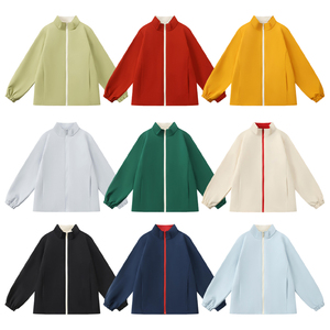 Abrigo cortavientos unisex con logotipo bordado personalizado Popular impermeable con cremallera otoño senderismo - Product Image 4