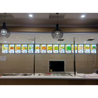 Panneau de menu LED ultra-fin professionnel, signalétique lumineuse pour café, restaurant, cadre d'affichage en aluminium durable