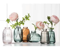 Panique achat Mini bourgeon français Vintage en relief verre fleur Vase luxe bourgeon Vases mariage en vrac Mini Vase