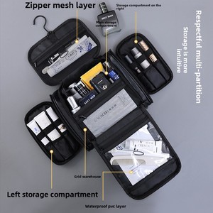 <span class=keywords><strong>Neceser</strong></span> de Viaje Grande de Cuero para <span class=keywords><strong>Hombre</strong></span>, Multifuncional, Impermeable, con Separación para Artículos Secos y Húmedos, Portátil, para Maquillaje - Product Image 3