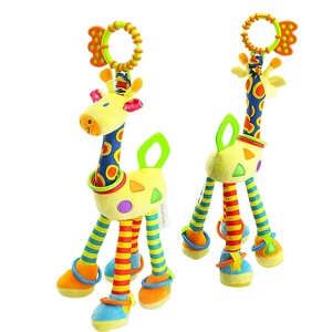 Baby Sleep Soother Toy Cute Stuffed Plush Animal Giraffe Baby Teether Bpa Free Silicone Teether Baby Rattle Toys