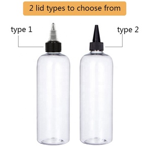 3Oz 4Oz 5Oz 8Oz 12Oz Rõ Ràng Pet Nhựa Twist Top Cap Bóp Applicator Tóc Dầu Chai Với Tùy Chỉnh - Product Image 6